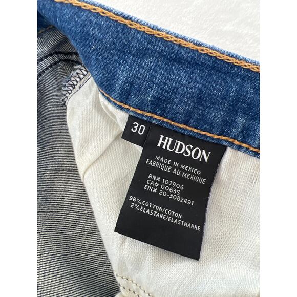 Hudson Denim Zoeey High Rise Straight Crop Double Step Jean Women's size 30 - Picture 4 of 7